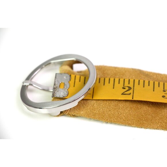 Banana Republic BEIGE REAL LEATHER SUEDE 2"Wd CASUAL DRESS WOMEN'S BELT Sz S(A70 - Picture 9 of 12